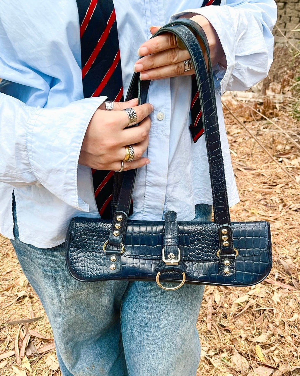 Midnight bag in navy blue